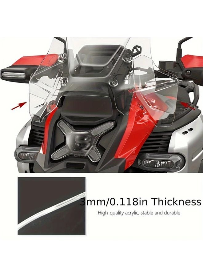 Transparent Side Windshield Deflector Spoiler for BMW R1300GS Adventure 2024 2025 - Image 4